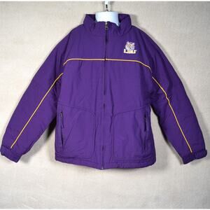 LSU Tigers Youth Jacket Sz 8 Insulated RedOak Sportswear Full Zip Purple Gold